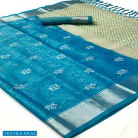RAJTEX KYRAA ORGANZA HANDLOOM WEAVING ORGANZA SARIS WHOLESALE SUPPLIER IN SURAT