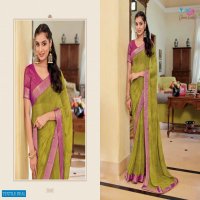 Vipul Green Card Wholesale Casual Ethnic Sarees