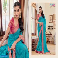 Vipul Green Card Wholesale Casual Ethnic Sarees