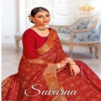 Hrishi Swarna Wholesale 40 40 Chiffon Viscose Patta Sarees