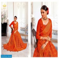 Hrishi Swarna Wholesale 40 40 Chiffon Viscose Patta Sarees