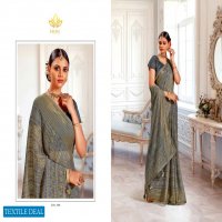 Hrishi Swarna Wholesale 40 40 Chiffon Viscose Patta Sarees