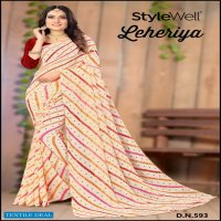 Stylewell Leheriya Wholesale Leheriya Print On Georgette Sarees