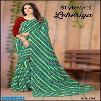 Stylewell Leheriya Wholesale Leheriya Print On Georgette Sarees