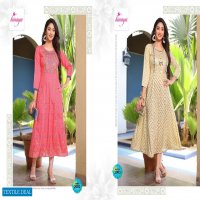 Hinaya Aaina Vol-3 Wholesale 14 Kg Reyon Slub Kurtis