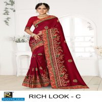 Ronisha Rich Look Wholesale Vichitra Silk With Work Sarees