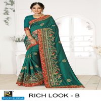 Ronisha Rich Look Wholesale Vichitra Silk With Work Sarees