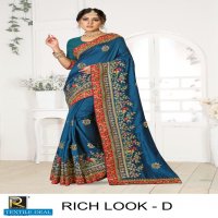 Ronisha Rich Look Wholesale Vichitra Silk With Work Sarees