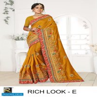 Ronisha Rich Look Wholesale Vichitra Silk With Work Sarees