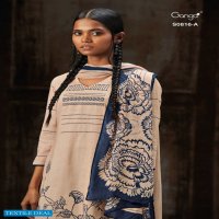 Ganga Mahonia S0816 Wholesale Premium Cotton Linen Printed Work Suits