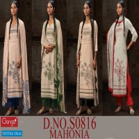 Ganga Mahonia S0816 Wholesale Premium Cotton Linen Printed Work Suits