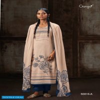 Ganga Mahonia S0816 Wholesale Premium Cotton Linen Printed Work Suits