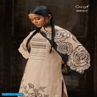 Ganga Mahonia S0816 Wholesale Premium Cotton Linen Printed Work Suits