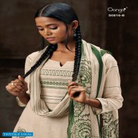 Ganga Mahonia S0816 Wholesale Premium Cotton Linen Printed Work Suits