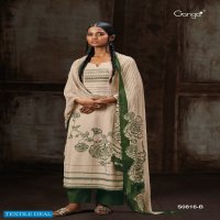 Ganga Mahonia S0816 Wholesale Premium Cotton Linen Printed Work Suits