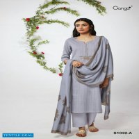 Ganga Mahonia S1032 Wholesale Premium Woven Embroidery Salwar Suits