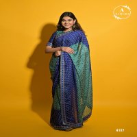 Ashima LP Ashima Wholesale Moss Chiffon Bandhani Print Sarees