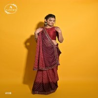 Ashima LP Ashima Wholesale Moss Chiffon Bandhani Print Sarees
