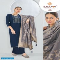 Suryajyoti Pasoori Vol-1 Wholesale Jaam Satin With Neck Work Dress Material