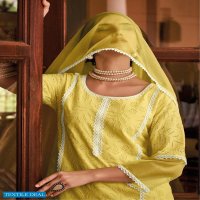 Kalki Mul Mul Wholesale Full Stitched Kurti Pant And Dupatta Catalogs