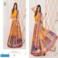 Shee Star Trendy Floral Wholesale Silk Fabrics indian Lehengas