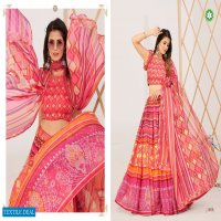 Shee Star Trendy Floral Wholesale Silk Fabrics indian Lehengas