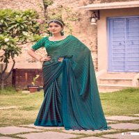 KASHVI KASHISH FANCY SAREE WITH VELVET EMBROIDERY BLOUSE