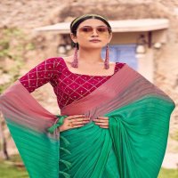 KASHVI KASHISH FANCY SAREE WITH VELVET EMBROIDERY BLOUSE