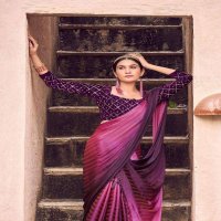 KASHVI KASHISH FANCY SAREE WITH VELVET EMBROIDERY BLOUSE