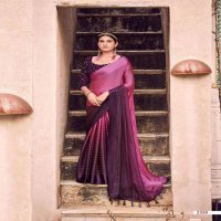 KASHVI KASHISH FANCY SAREE WITH VELVET EMBROIDERY BLOUSE