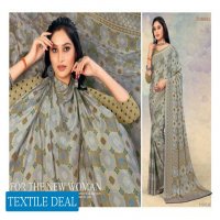SUSHMA INSPIRATIONAL CREPE PRINT UNIFORM SAREES
