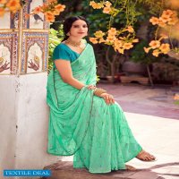KASHVI CREATION AAKRUTI VOL 2 GEORGETTE GOLD PRINTED DESIGNER SAREE