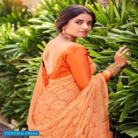KASHVI CREATION AAKRUTI VOL 2 GEORGETTE GOLD PRINTED DESIGNER SAREE