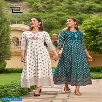 BLUE HILLS UP TO DATE VOL 15 FANCY RAYON LONG ANARKALI KURTI