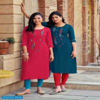 Parra Gulabo Vol-1 Wholesale 14 Kg Reyon Long Kurtis Catalogs