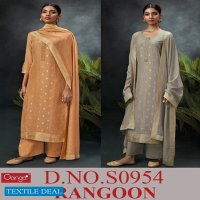 Ganga Rangoon S0954 Wholesale Premium Bemberg Silk With Work Salwar Suits