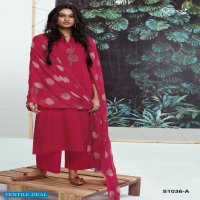Ganga Inna S1036 Wholesale Premium Cotton Satin With Work Dresses