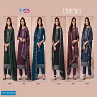 CHRISTINA BY VIPUL CHINNON EMBROIDERY WORK PARTY WEAR SUIT SUPPLIER