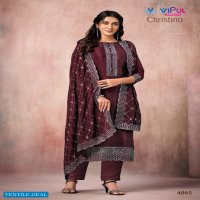 CHRISTINA BY VIPUL CHINNON EMBROIDERY WORK PARTY WEAR SUIT SUPPLIER