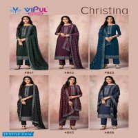 CHRISTINA BY VIPUL CHINNON EMBROIDERY WORK PARTY WEAR SUIT SUPPLIER