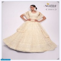 ALIZEH BRIDAL HERITAGE VOL 3 EXCLUSIVE BEAUTIFUL NET DESIGNER WORK LEHENGA