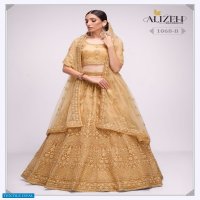 ALIZEH BRIDAL HERITAGE VOL 3 EXCLUSIVE BEAUTIFUL NET DESIGNER WORK LEHENGA