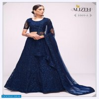 ALIZEH BRIDAL HERITAGE VOL 3 EXCLUSIVE BEAUTIFUL NET DESIGNER WORK LEHENGA