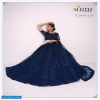 ALIZEH BRIDAL HERITAGE VOL 3 EXCLUSIVE BEAUTIFUL NET DESIGNER WORK LEHENGA
