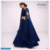 ALIZEH BRIDAL HERITAGE VOL 3 EXCLUSIVE BEAUTIFUL NET DESIGNER WORK LEHENGA