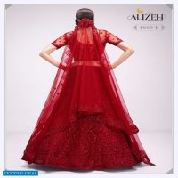 ALIZEH BRIDAL HERITAGE VOL 3 EXCLUSIVE BEAUTIFUL NET DESIGNER WORK LEHENGA