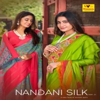 VINAMRA NANDANI SILK VOL 1 3D SATTIN PATTA SAREE WHOLESALE