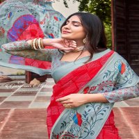 VINAMRA NANDANI SILK VOL 1 3D SATTIN PATTA SAREE WHOLESALE