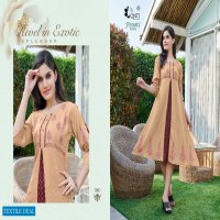 Kinti Frooti Vol-8 Wholesale Two Tone Slub Kurtis Catalogs