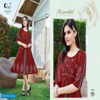 Kinti Frooti Vol-8 Wholesale Two Tone Slub Kurtis Catalogs